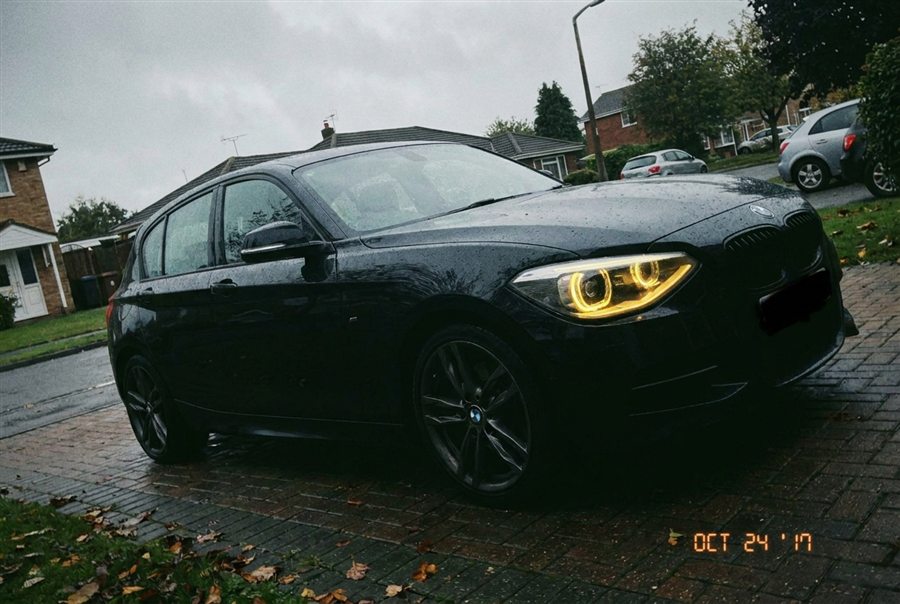 Tom's BMW on a driveway